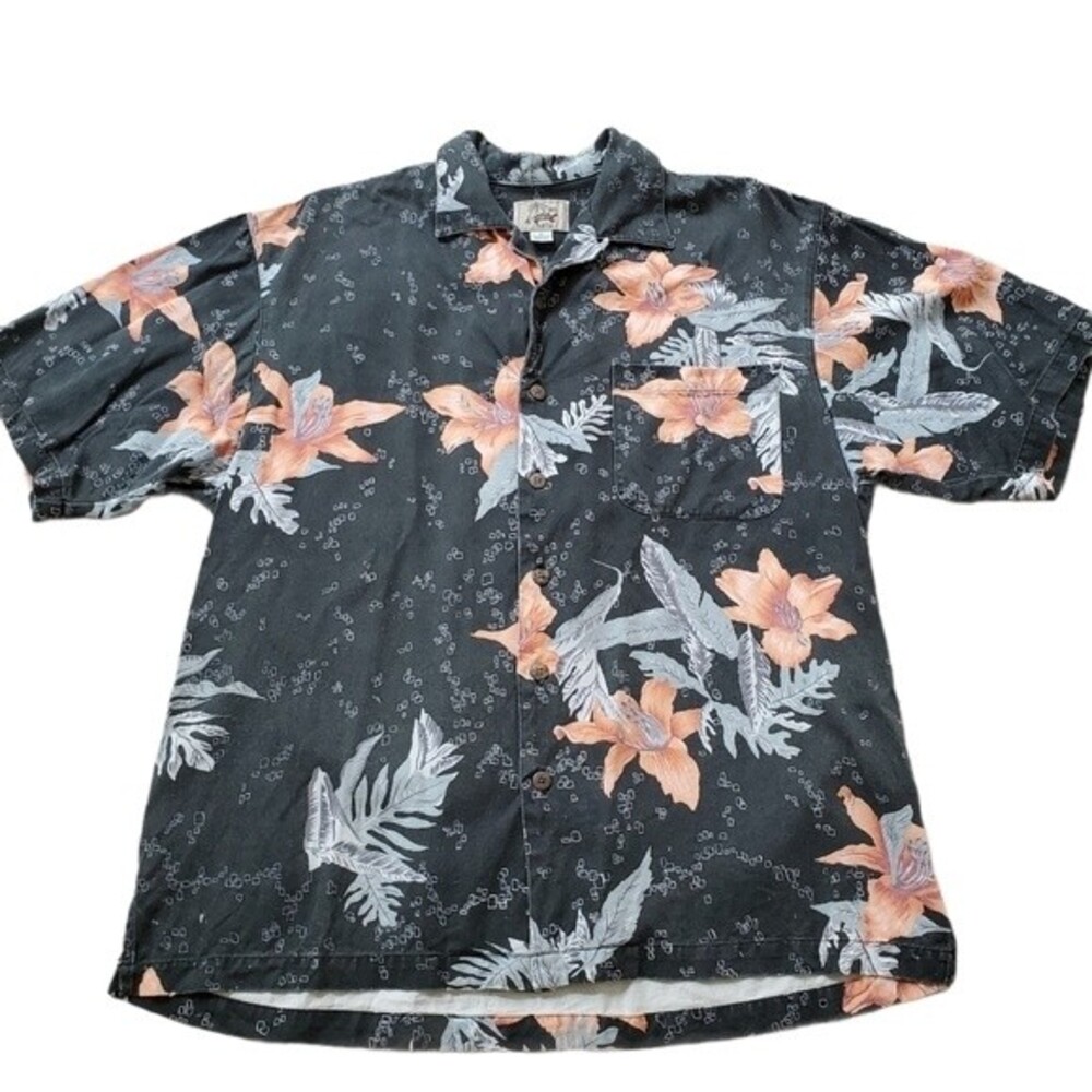 Red Turtle / Tommy Bahama Hawaiian Shirt Men Size M